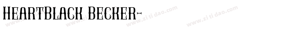 HeartBlack Becker字体转换